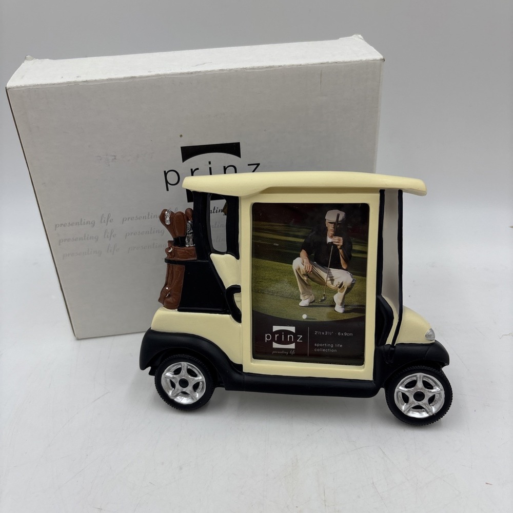 Prinz Golf Cart Picture Frame 2.5"x3.5" opening with Easel Back NWB
